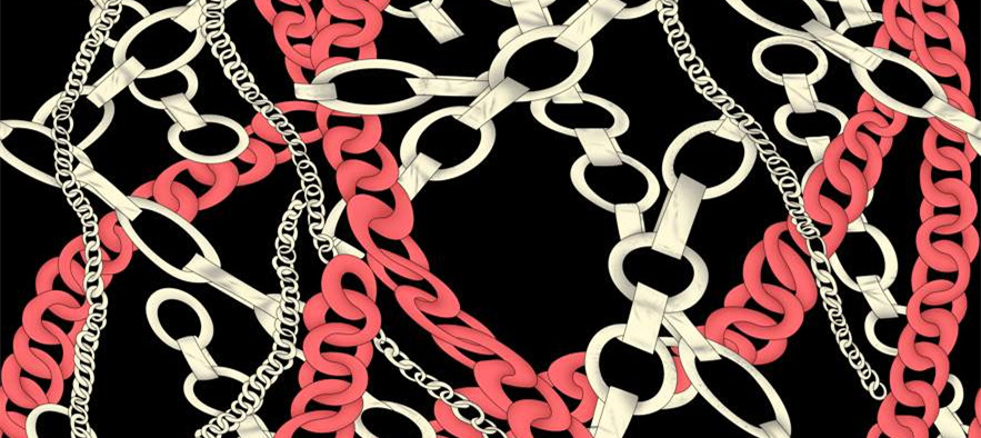 金属链条纹理 服装印花面料素材推荐