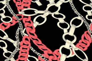 金属链条纹理 服装印花面料素材推荐