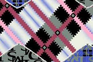 时尚几何格纹面料印花设计素材