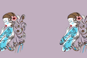 新中式艺术风服装印花素材 优雅女性纹样设计