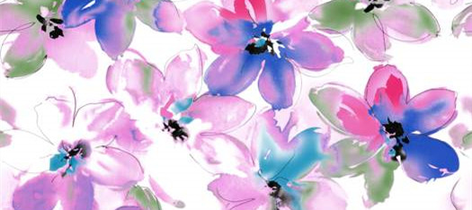 时尚水彩花卉面料印花素材推荐