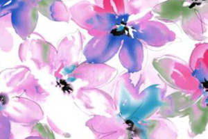 时尚水彩花卉面料印花素材推荐