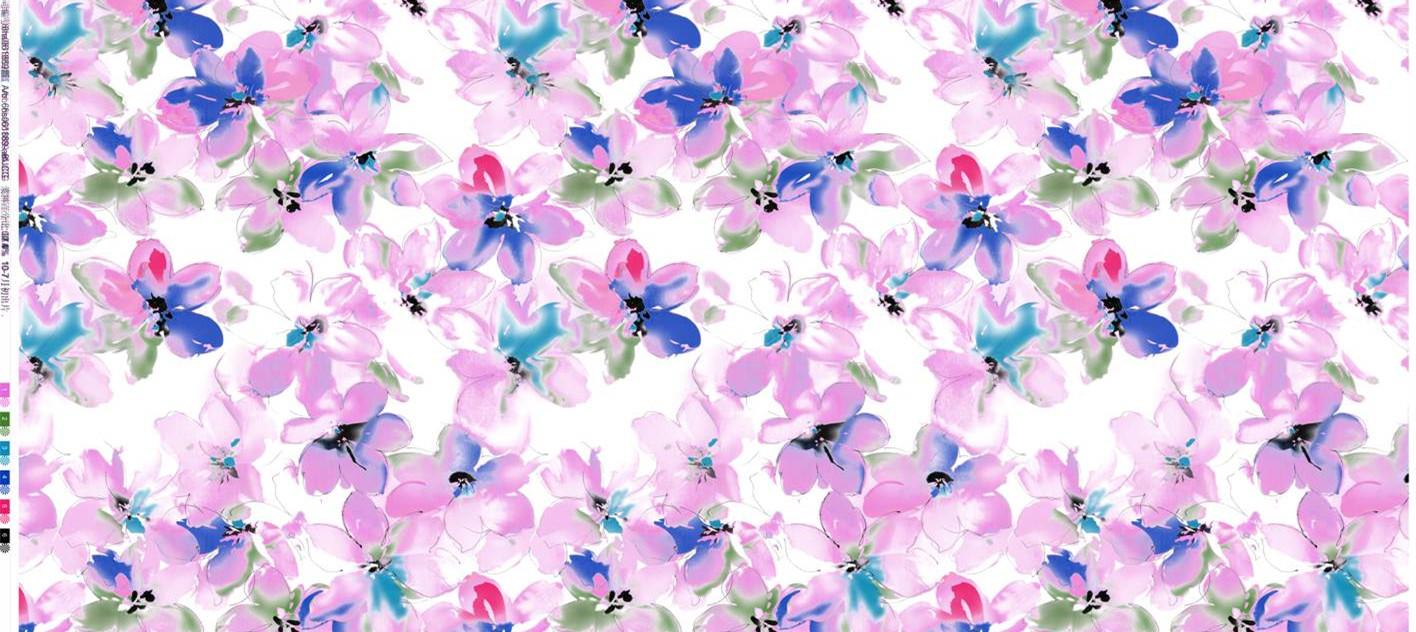 浪漫花卉面料印花 清新淡雅服装印花设计素材