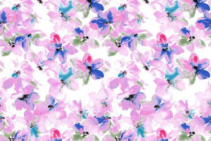 浪漫花卉面料印花 清新淡雅服装印花设计素材