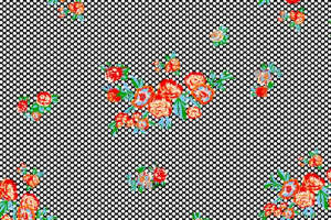 复古红玫瑰面料印花素材 服装印花设计灵感