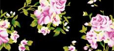 复古粉色玫瑰面料印花 高端服装印花设计素材