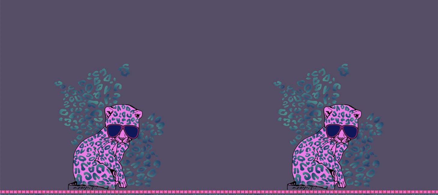 潮流紫色豹纹服装印花素材 时尚面料设计灵感