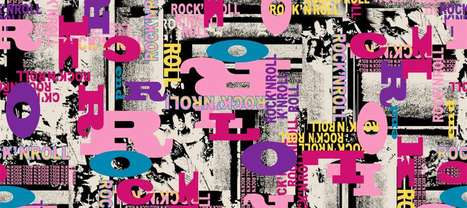 摇滚风潮面料印花素材 时尚服装印花设计