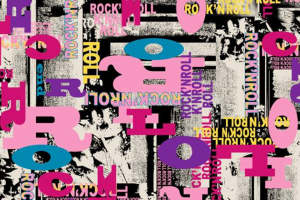 摇滚风潮面料印花素材 时尚服装印花设计