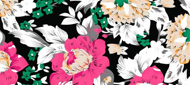 复古花卉面料印花素材 时尚服装印花设计灵感