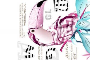 时尚火烈鸟面料印花素材，适用于服装印花设计