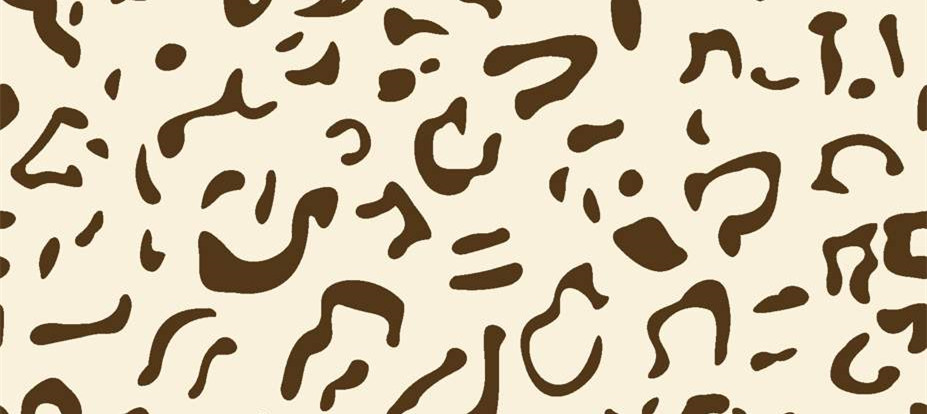 复古棕调豹纹面料印花素材 时尚服装印花设计灵感