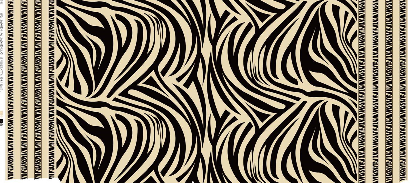 时尚斑马纹面料印花素材 潮流服装印花设计