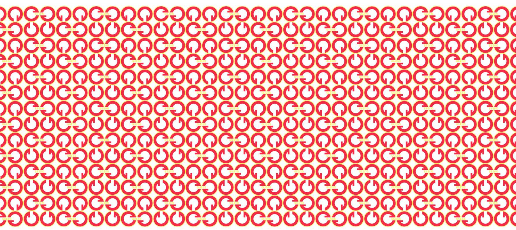 复古波普红色圆环面料印花 时尚服装首选