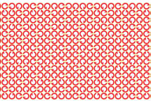 复古波普红色圆环面料印花 时尚服装首选