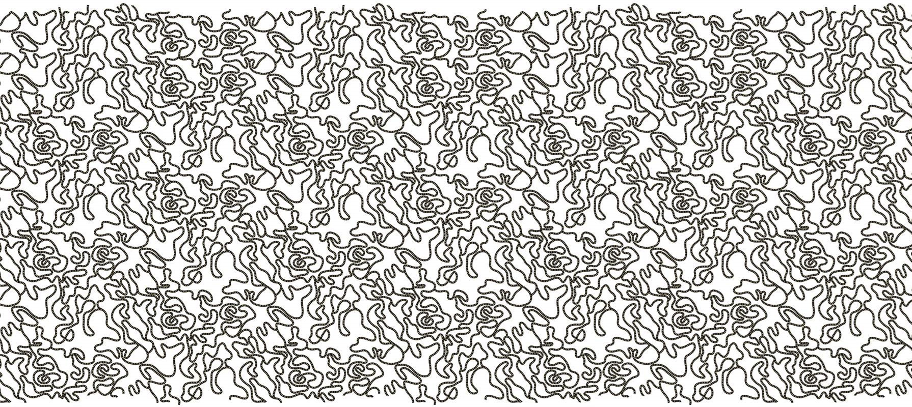 抽象点线交织的面料印花设计,适用于时尚服装印花素材