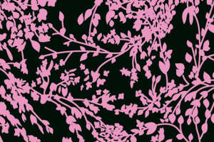 复古粉色枝叶服装印花素材 清新面料设计灵感