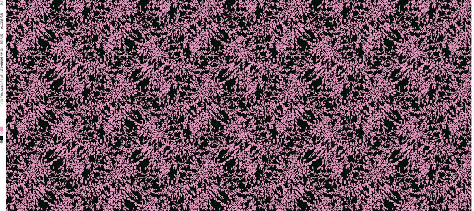 浪漫粉色花卉面料印花 时尚女装设计素材