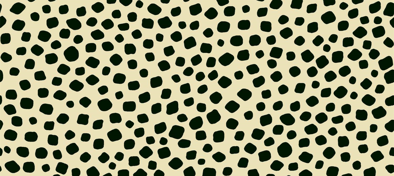 复古米色底黑斑点面料印花 时尚服装印花设计素材