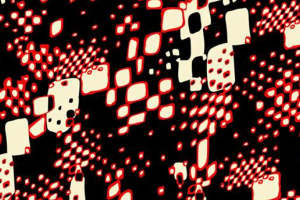 红黑几何纹理面料印花素材，打造潮流服装印花设计