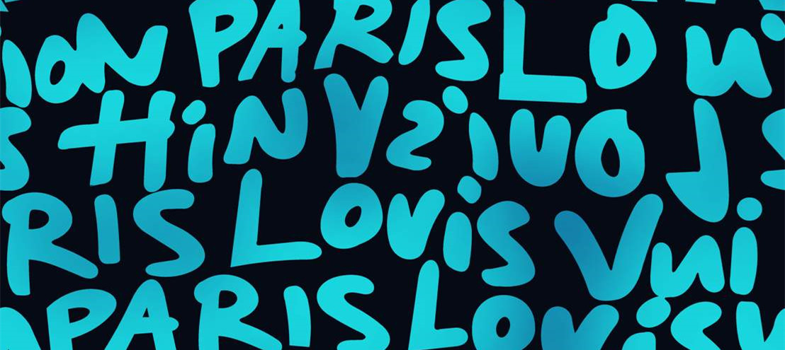 潮流蓝调渐变字体 服装印花面料设计素材