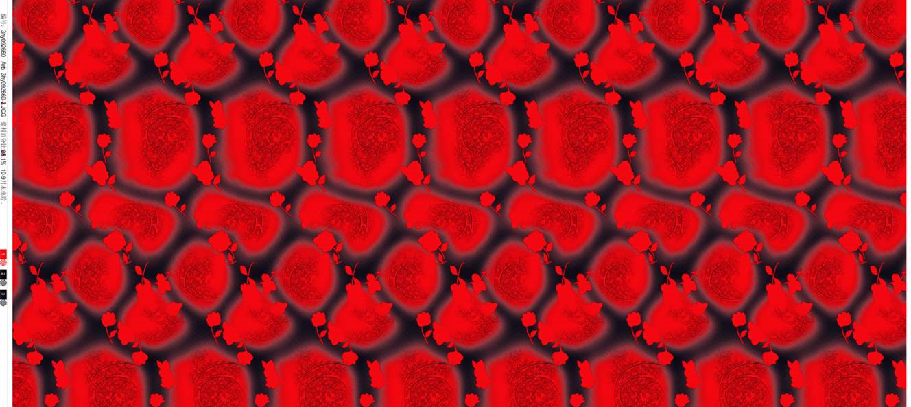 复古红玫瑰面料印花素材 时尚服装印花设计灵感