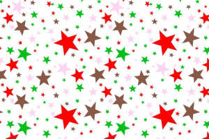 多彩星星图案面料印花素材 适用于节日服装与童装设计
