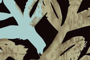 抽象艺术风面料印花 复古花卉服装印花素材