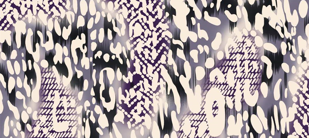 抽象紫黑渐变蛇纹面料印花素材