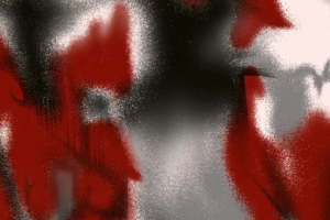 抽象红黑喷绘风格面料印花素材