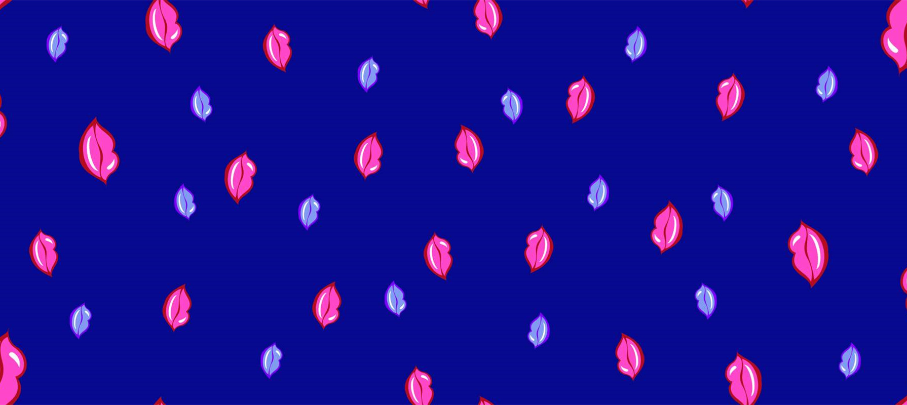 复古风深蓝底叶纹面料印花素材 时尚服装印花设计