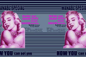 复古波普风服装印花素材 经典女性肖像面料设计