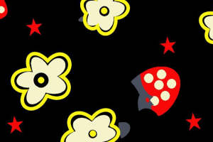 复古草莓花卉 服装印花素材