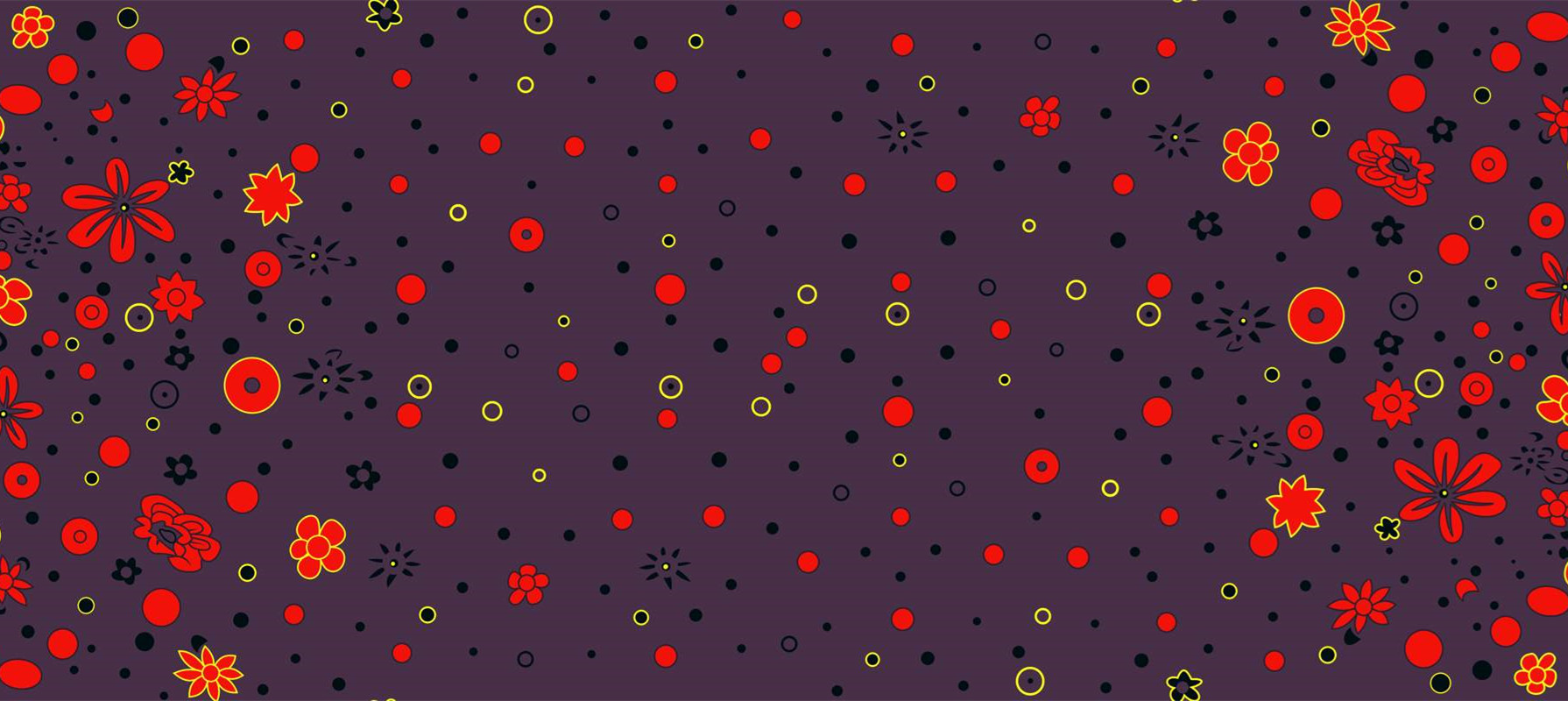 复古红紫花卉面料印花 时尚服装印花设计素材