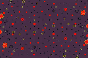 复古红紫花卉面料印花 时尚服装印花设计素材