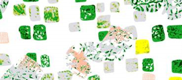 清新绿白纹理面料印花 时尚服装印花设计素材