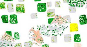 清新绿白纹理面料印花 时尚服装印花设计素材