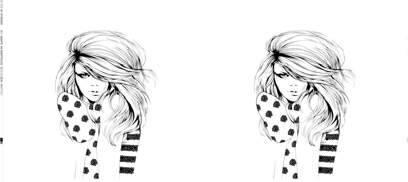 手绘风格服装印花素材 女性插画面料设计灵感