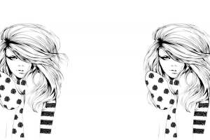 手绘风格服装印花素材 女性插画面料设计灵感