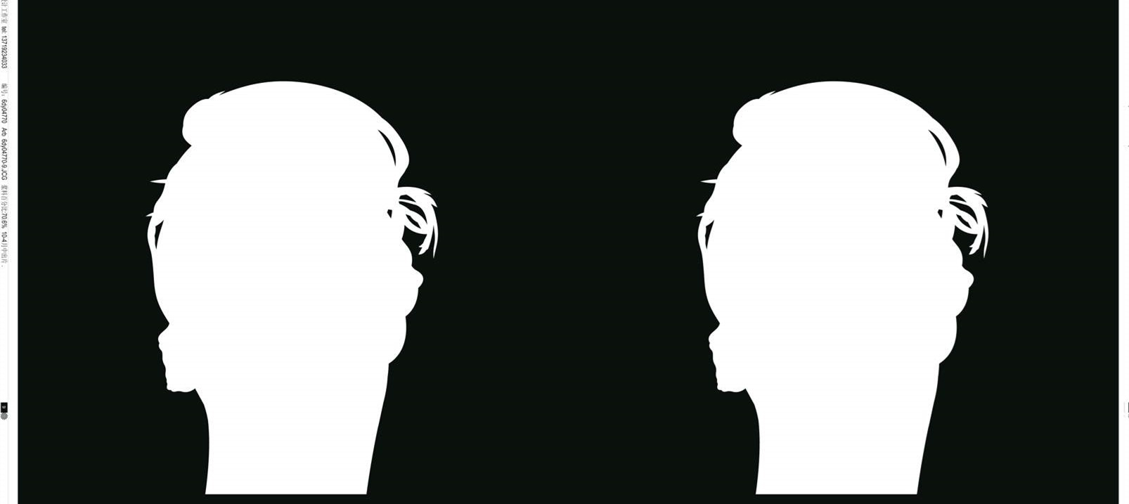 极简人物剪影面料印花设计素材