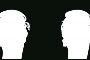 极简人物剪影面料印花设计素材