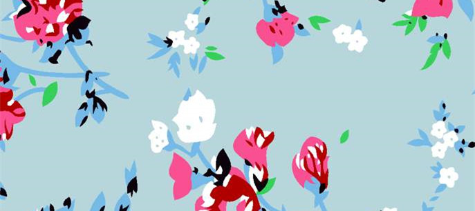 清新复古风面料印花素材 适用于服装印花设计