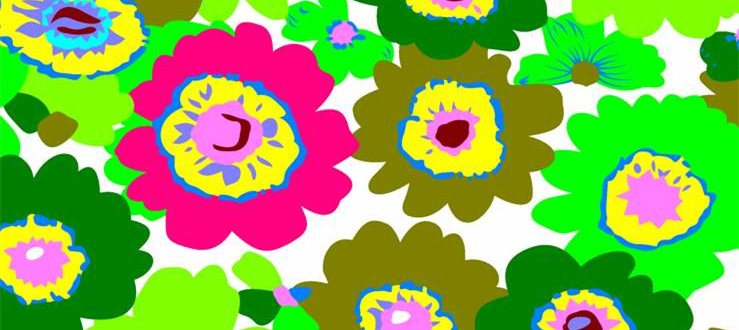 活力花卉图案 服装印花面料设计素材