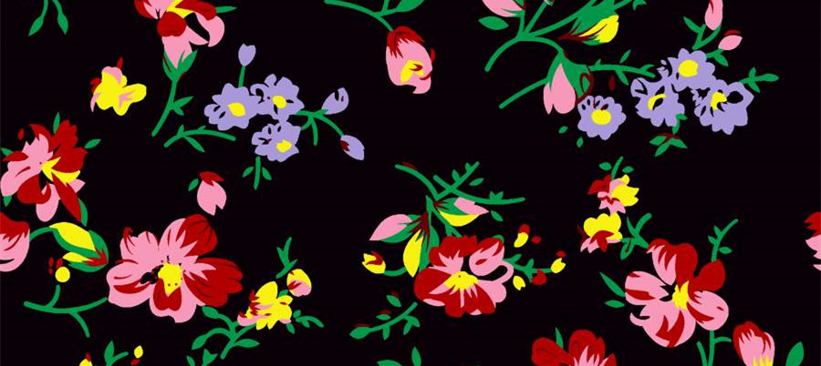 复古花卉面料印花素材 时尚服装印花设计灵感