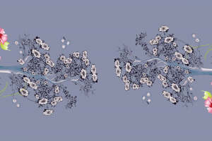 优雅花卉图案服装印花设计素材
