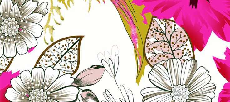 清新花卉服装印花素材 时尚面料印花设计灵感