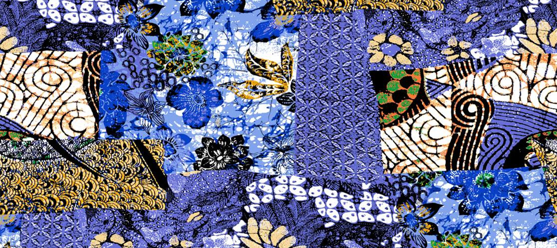 复古拼贴风面料印花素材 服装印花设计灵感