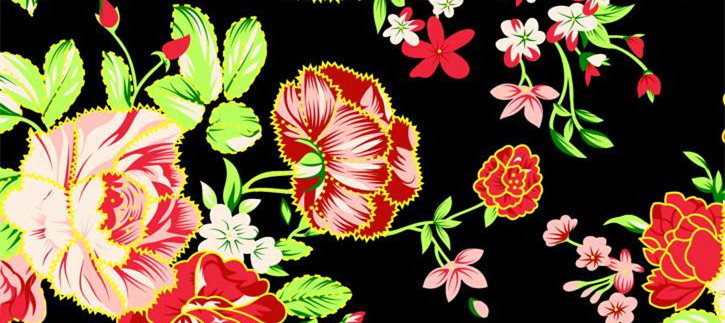 复古花卉面料印花素材 高端服装印花设计首选