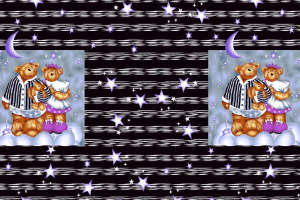 星空主题卡通熊面料印花 儿童服装印花素材推荐