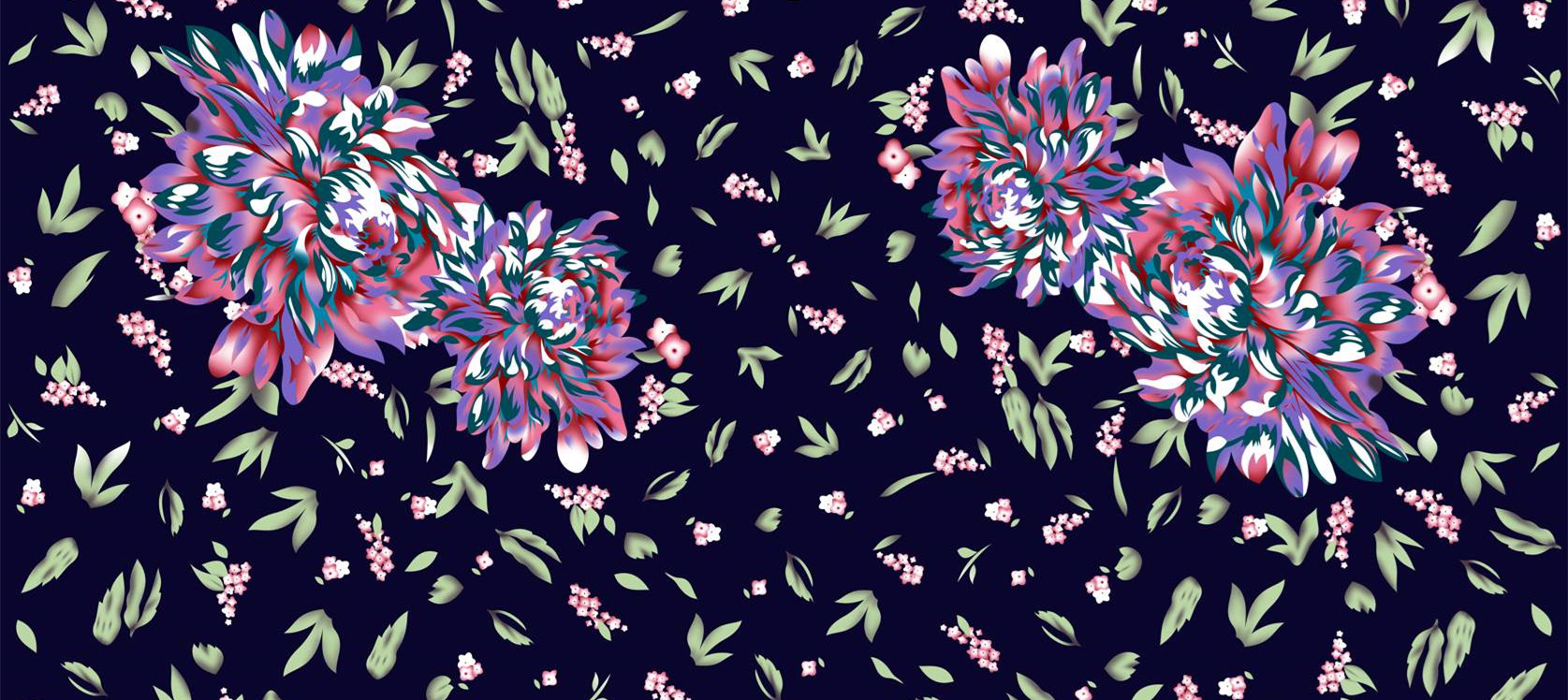 复古艺术风面料印花素材,适合高端服装定制